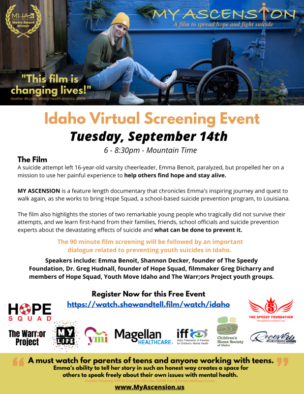 My Ascension, a film to spread hope and fight suicide