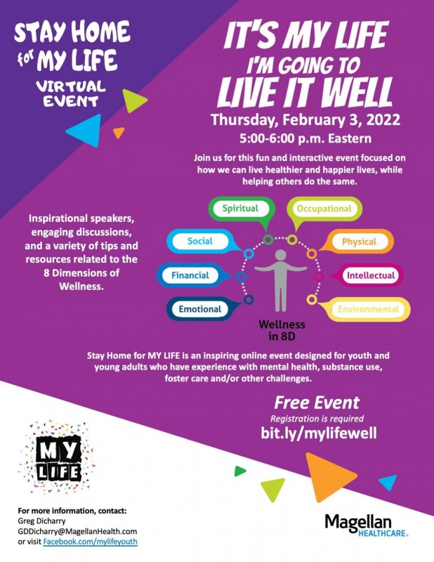 Stay Home For MY LIFE February 3, 2022 event flyer