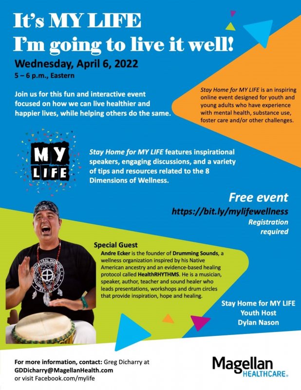 Stay Home For MY LIFE April 6, 2022 event flyer