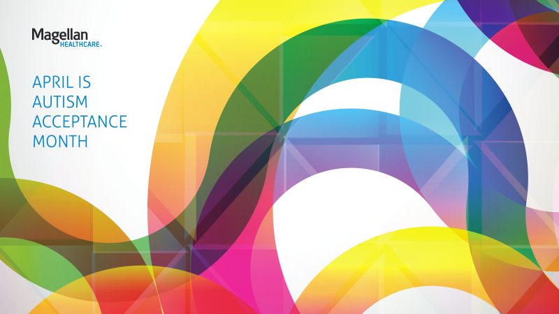 Zoom background for April Autism Acceptance Month
